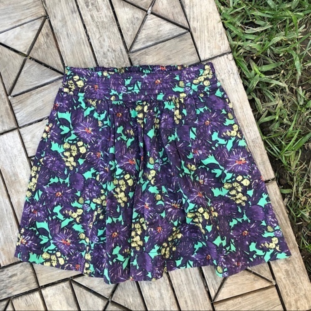 J. Crew Elsie Skirt In Nightfall Floral Size 4